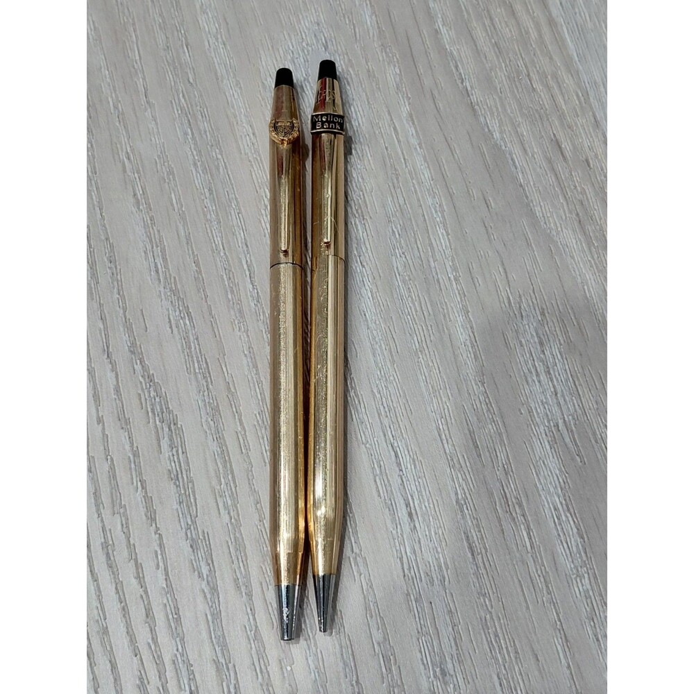 Set Of cross Ballpoint 10k Gold Filled and mechanical pencil 12k Gold Filled
